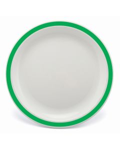 Harfield Narrow Rimmed Plates Green Pack of 10