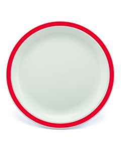 Harfield Narrow Rimmed Plates Red Pack of 10