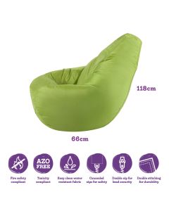 Large Reading Bean Chair - Lime