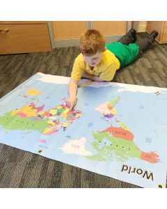 Large Vinyl Map of the World