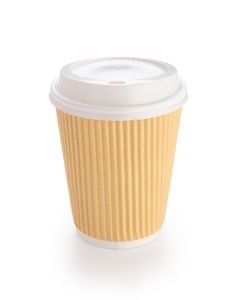 10-20oz Domed Sip Through Lid Wht -P1000