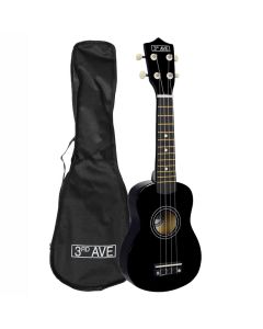 3rd Avenue Soprano Ukulele - Black