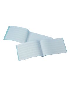 150 x 230mm Music Manuscript Book 32 Page 6mm Stave/Ruled - Light Blue - Pack of 50