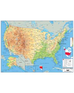 USA Physical Map 