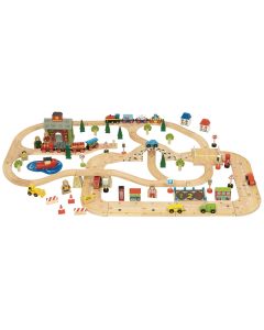 Bigjigs Toys City Road and Railway Set
