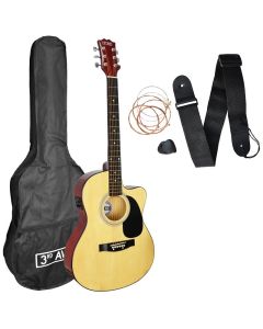 3rd Avenue Cutaway Electro Acoustic Guitar Pack - Natural