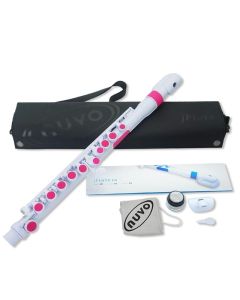 Nuvo jFlute - White with Pink Collar