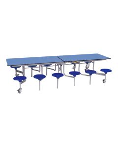 Primary Rectangular 12 Seater Tables -  Blue Top/Blue Seat