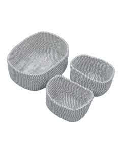 Edison Cotton Rope Storage Baskets - Set of 3