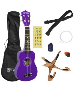 3rd Avenue Soprano Ukulele Pack - Purple