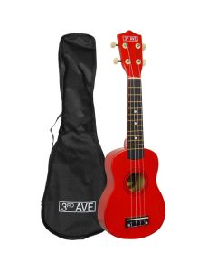 3rd Avenue Soprano Ukulele - Red