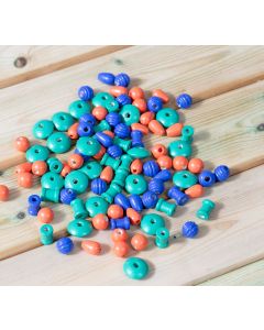 Assorted Wooden Beads - Pack of 100