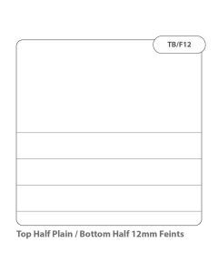 339 x 240mm Project Book - Plain/12mm Ruled- Blue- Pk100