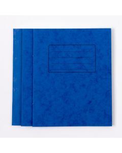 8" x 6.5" Exercise Book 48 Page- 8mm Ruled- Blue - Pk 100