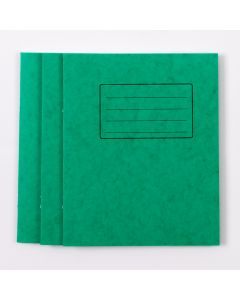 8" x 6.5" Exercise Book 48- 10mm Squared- Green - Pk100