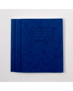 9" x 7" Exercise Book 80 Page- 7mm Squared- Blue Pack of 100