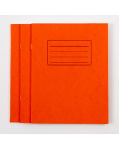 9"x7" Exercise Book 80 Page- 5mm Squared- Orange - Pk 100