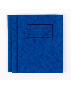 9"x7" Exercise Book 80 Page- 8mm Ruled- Blue - Pk 100