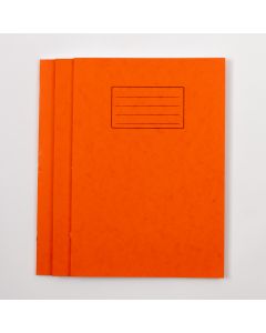 A4 Exercise Book 64 Page- 8mm Ruled/Margin- Orange - Pk 50