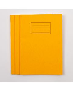 A4 Exercise Book 64- 8mm Ruled With Margin- Yellow - Pk50
