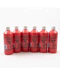 Classmates Ready Mixed Paint - Red - 500ml - Pack of 6