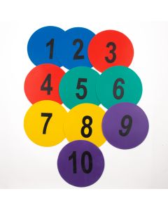 Findel Everyday Number Spot Floor Marker Set - 1-10
