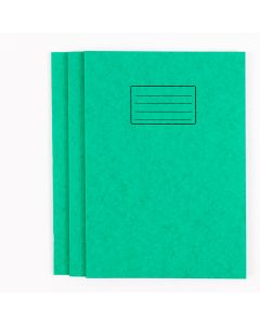 A4+ Exercise Book 80 Page- 8mm Ruled/Margin- Green- PK 50