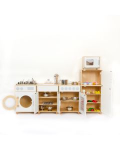 White 5 Piece Kitchen Set with Accessories