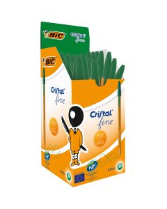 BIC Cristal Ballpoint Pen - Green - Pack of 50
