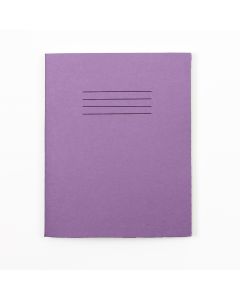 8" x 6.5" Exercise Book 80 Page- 10mm Squared- Purple-Pk 100