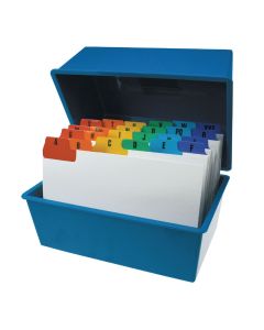 Card Index Box 152 x 102mm Blue