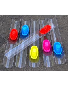60CM CLEAR GUTTERING (8CM DIA PACK OF 6)
