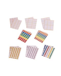 Silver Star Stickers 14mm