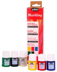 Pebeo Marbling Initiation Set - 6 x 20ml - Assorted