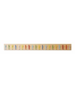 Beech Wall Coat Rail - Multi - 20 Hooks