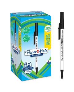 Paper Mate Kilometrico Ballpoint Pen - Black - Pack of 50