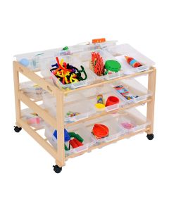 Classroom Tidy With Clear Trays - Double