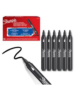 Sharpie Creative Marker - Bullet Tip - Black - Pack of 6