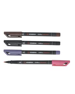 Stabilo OHP Marker Pens Assorted Superfine Tip - Pack of 8