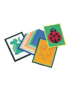 Classmates School Mounting Paper Pack - Assorted Colours & Sizes - Pack of 66