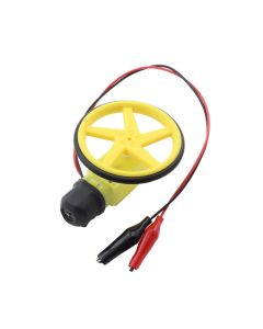 In-Line Geared TT Hobby Motor with wires - Croc Clips