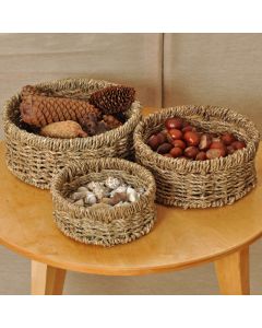 SEAGRASS ROUND BASKETS (3PK)