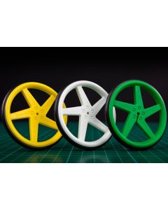Kitronik Pair of 5 Spoke Wheels for TT motor - Yellow