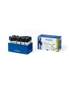 STAEDTLER Lumocolor Whiteboard Pen 351 Chisel Tip Pk48 Black