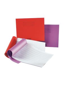 6 x 8" Handwriting Book 40 Page 4mm/15mm Ruled - Red - Pack of 100