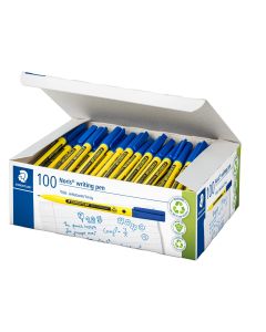STAEDTLER Noris Handwriting Pen - Blue - Pack of 100
