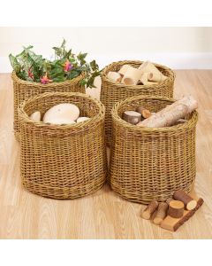 COSY SUPER STRONG WICKER SEATS AND STORAGE (4PK)