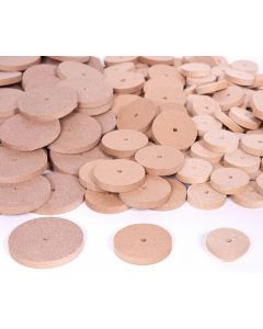 BAG OF WOODEN WHEELS (300PK)
