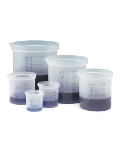 Azlon Plastic Graduated Beaker - 500ml - Pack of 10