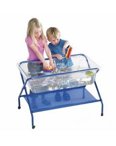 CLEAR ROCKFACE TABLE AND STAND
